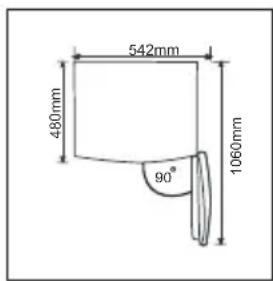 542mm 480mm 1060mm 90°
