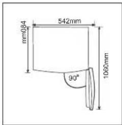 542mm mm034 1060mm 90°