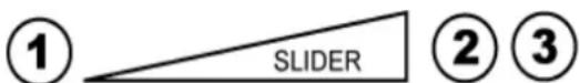 ① SLIDER ② ③