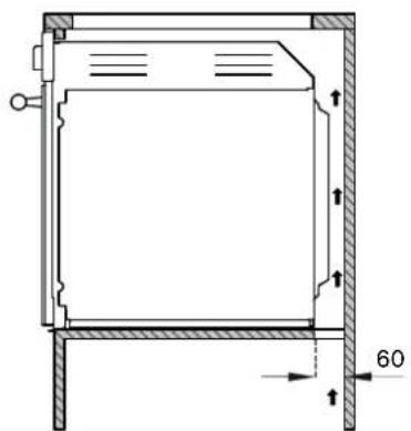 Technical diagram showing a cross-section of a mechanical or structural component with dimension annotations including 60 and directional arrows.