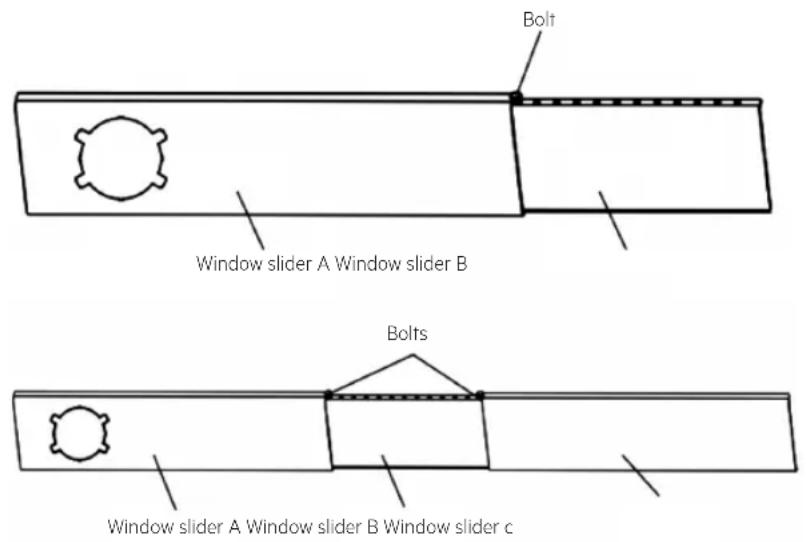 Becken BAC4255N - Step Three: Preparing the adjustable window slider - 1