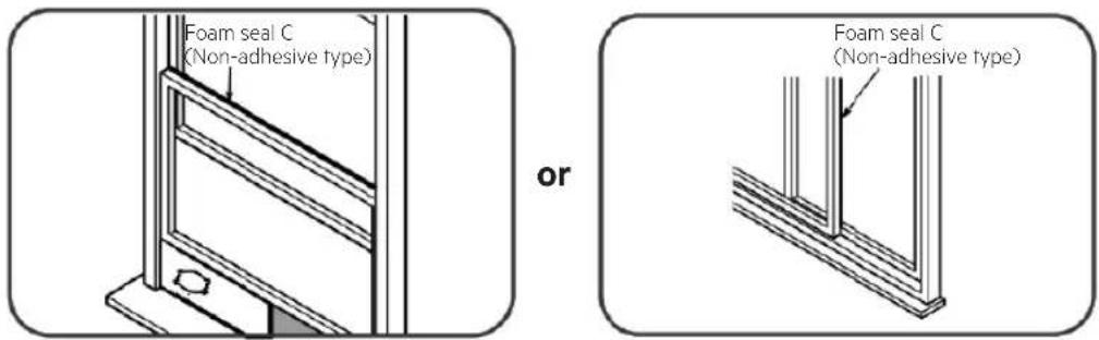 Foam seal C (Non-adhesive type) or Foam seal C (Non-adhesive type)