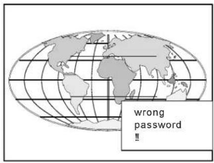 wrong password !!!