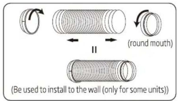 (Be used to install to the wall (only for some units)) (round mouth)
