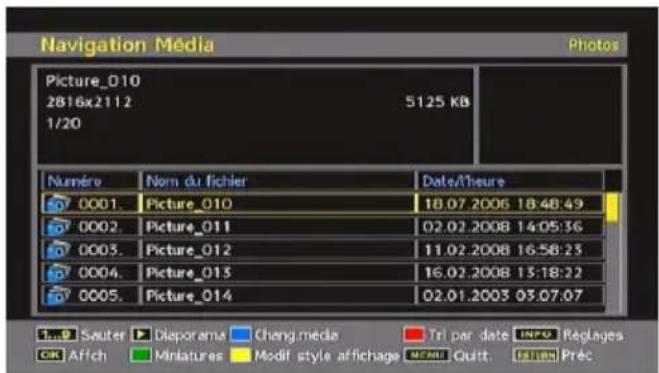 Navigation Media Pictures_010 2816x2112 1/20 5125 KB Numéro Nom du fichier Date/Atseure 0001. Picture_010 18.07.2006 18:48:49 0002. Picture_011 02.02.2008 14:05:36 0003. Picture_012 11.02.2008 16:58:23 0004. Picture_013 16.02.2008 13:18:22 0005. Picture_014 02.01.2003 03:07:07 1..9 Sauter ▶ Diaporan…