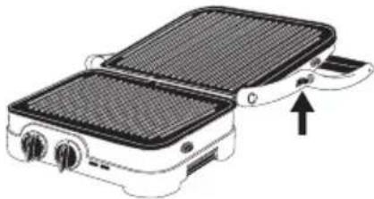 CUISINART Griddle & Grill GR47BU - Fully open position - 1