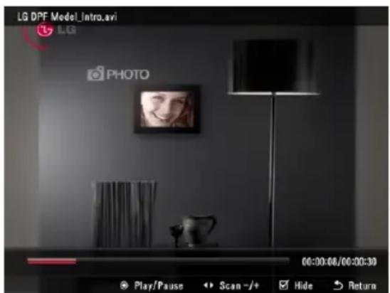 LG DPF Model_Intro.avi LPG PHOTO 00:00:06/00:00:30 Play/Pause Scan -/+ Hide Return