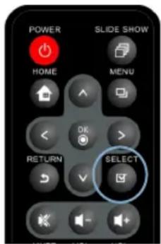 POWER HOME SLIDE SHOW MENU < DK > RETURN SELECT