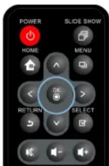 POWER SLIDE SHOW HOME MENU DK RETURN SELECT