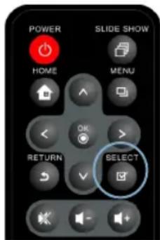 POWER HOME RETURN SLIDE SHOW MENU OK SELECT