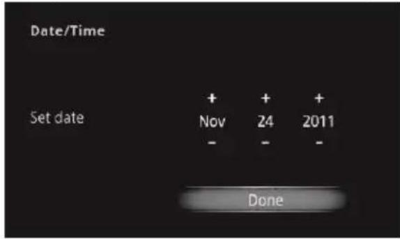 Date/Time Set date + + + Nov 24 2011 - - - Done