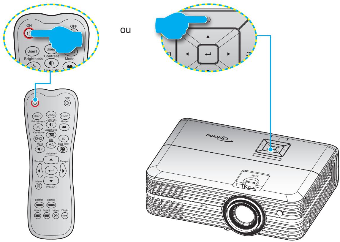 OPTOMA UHD420X - Mise sous/hors tension du projecteur - 1