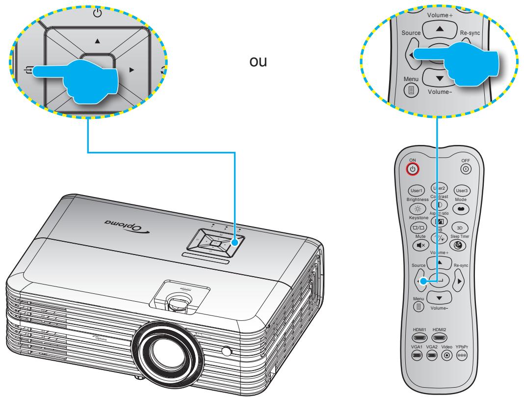 OPTOMA UHD420X - Sélectionner une source d'entrée - 1