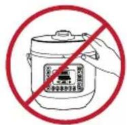 Prohibition sign of a rice cooker with Chinese text and prohibition symbol