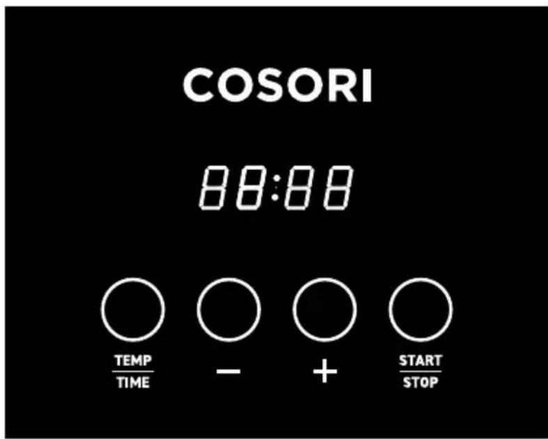 COSORI 88:88 TEMP TIME - + START /STOP