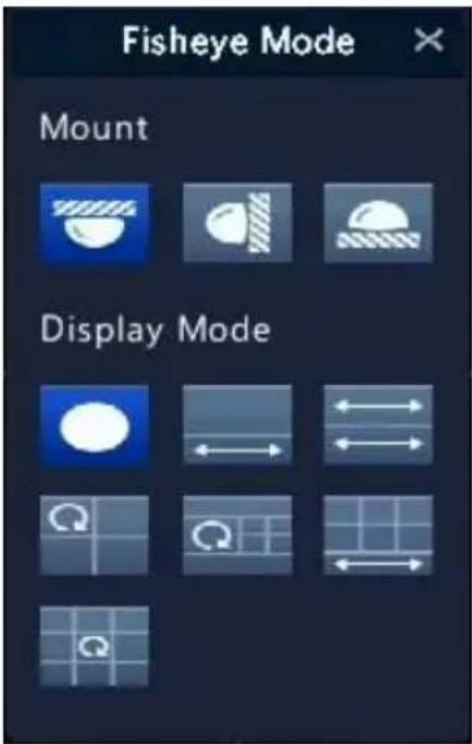 Fisheye Mode Mount Display Mode