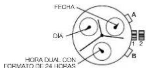 FECHA DÍA HORA DUAL CON FORMATO DE 24 HORAS