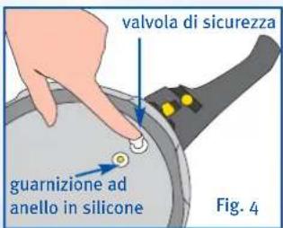valvola di sicurezza guarnizione ad anello in silicone Fig. 4