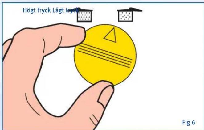 Högt tryck Lågt tryck Fig 6