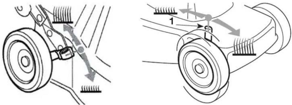 Technical diagram showing mechanical components with directional arrows and numbered labels
