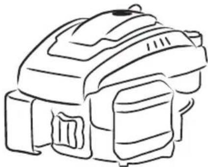 Line drawing of a backpack with front and back panels (no text or symbols)