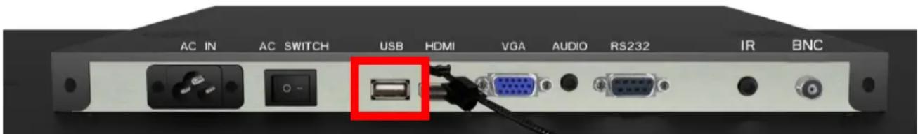 AC IN AC SWITCH USB HDMI VGA AUDIO RS232 IR BNC