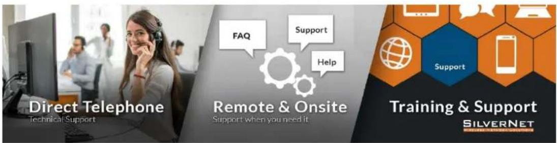 Direct Telephone Technical Support FAQ Support Help Remote & Onsite Support when you need it Support Training & Support SILVERNET