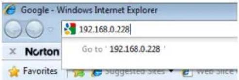 Google - Windows Internet Explorer 192.168.0.228 Go to ' 192.168.0.228 ' Suggested Sites Web Slice