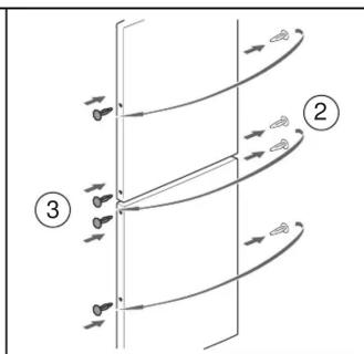 Diagram showing fluid flow around a vertical barrier with labeled components and directional arrows