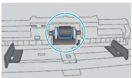 Technical line drawing of a mechanical assembly with a highlighted component (no text or symbols)