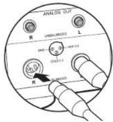 PIONEER PD-70AE - Raccordement à l'aide d'un câble XLR - 1
