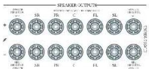 SPEAKER OUTPUT + SB FL C FL SL - SB FL C FL SL C 255 W/Hz