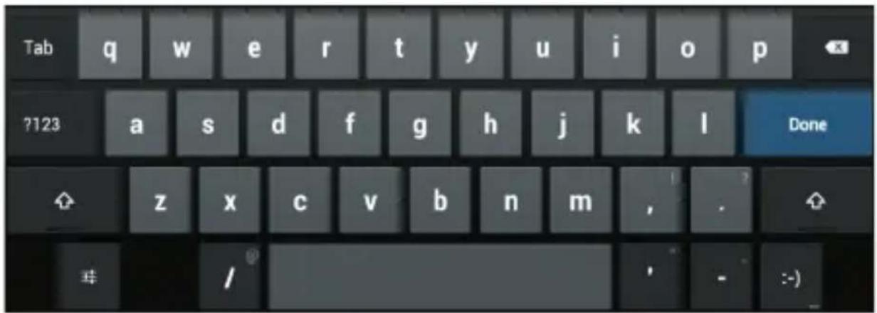 Tab q w e r t y u i o p ?123 a s d f g h j k l Done z x c v b n m , . / - :)