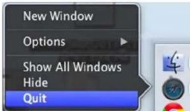 New Window Options Show All Windows Hide Quit