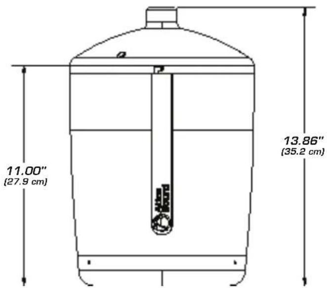 11.00" (27.9 cm) 13.86" (35.2 cm)