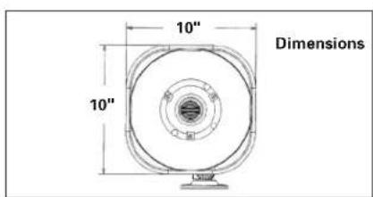 10" 10" Dimensions