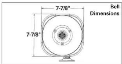 7-7/8" 7-7/8" 13mm Bell Dimensions