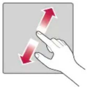 Hand pointing at a double-headed arrow symbol (no text or labels)