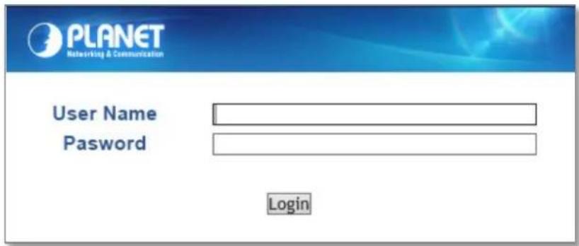 PLANET Networking & Communication User Name Password Login