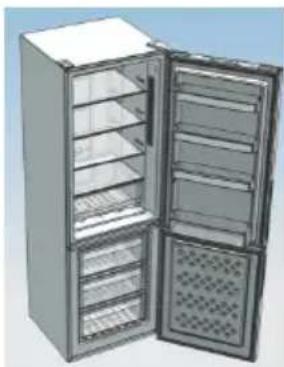 HOOVER H1826MNB5WWK - Assemble the refrigerator door and freezer door to the opposite side - 5
