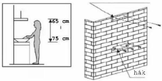 65 cm 75 cm hák