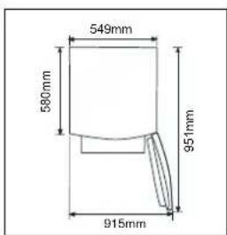549mm 580mm 915mm 951mm