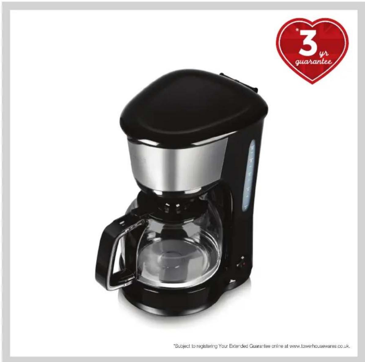 3 yr guarantee *Subject to registering Your Extended Guarantee online at www.towerhousewares.co.uk.