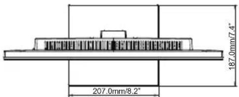 207.0mm/8.2" 187.0mm/7.4"