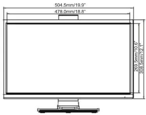 504.5mm/19.9" 478.0mm/18.8" 269.5mm/10.6" 308.5mm/12.1"