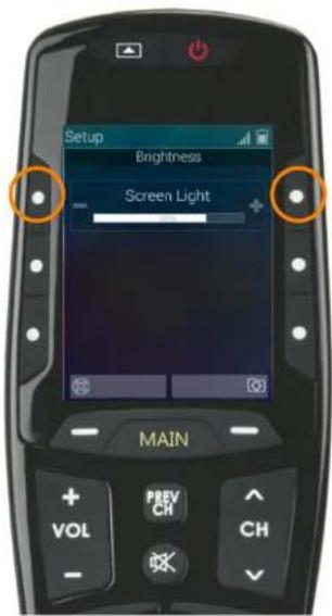 Setup Brightness Screen Light MAIN + PREV CH VOL CH