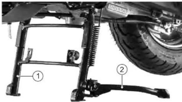 Technical diagram of a vehicle suspension system with labeled components and parts