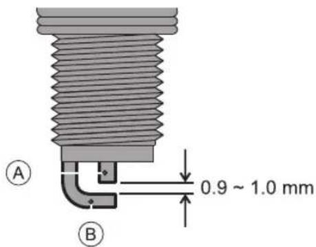 A 0.9 ~ 1.0 mm B