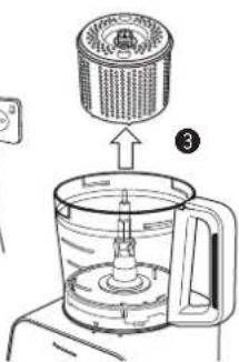 Diagram showing a cooking process with a lid and labeled step 3, illustrating a lathe setup for heating or cleaning.
