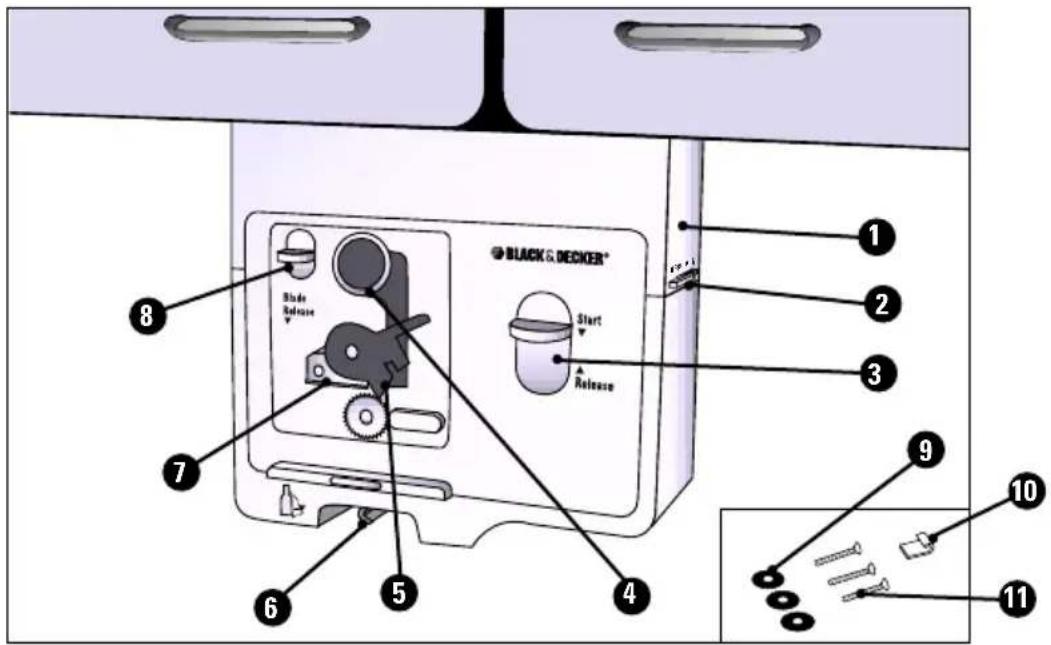 BLACK & DECKER® Blade Release Start Release 1 2 3 4 5 6 7 8 9 10 11